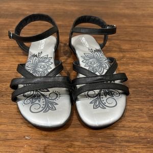 Kenneth Cole Reaction‎ Womens Black Strappy Ankle Strap Sandals Size 4